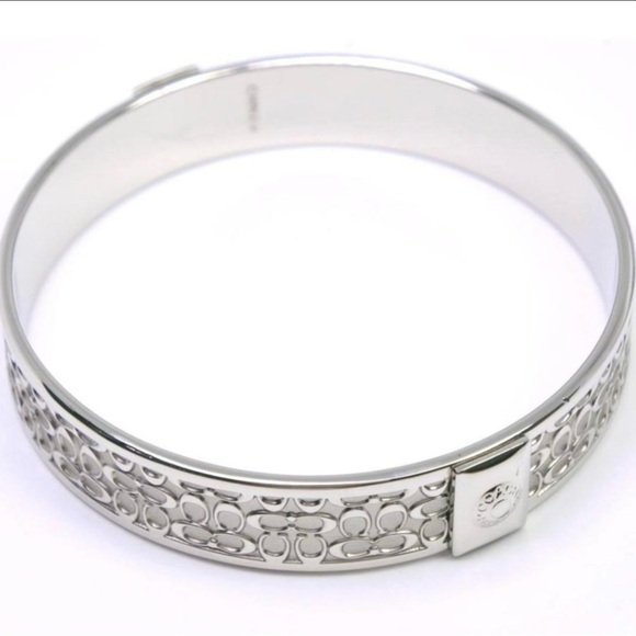 Coach Silver tone Bangle, Small - Picture 5 of 16